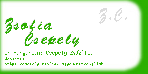 zsofia csepely business card